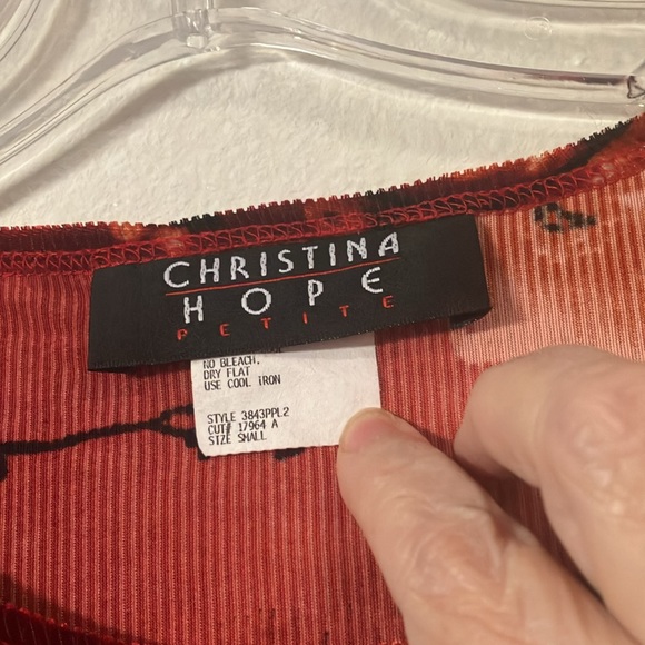 FINAL MARKDOWN Christina hope stretch velvet top petite small - Picture 3 of 4